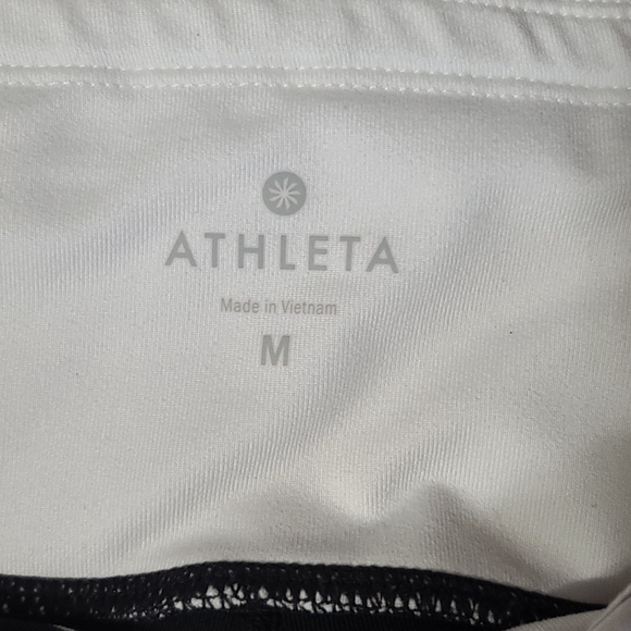 Athleta White & Black Striped Relay 2.0 Capri Leggings - Picture 6 of 15
